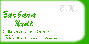 barbara madl business card